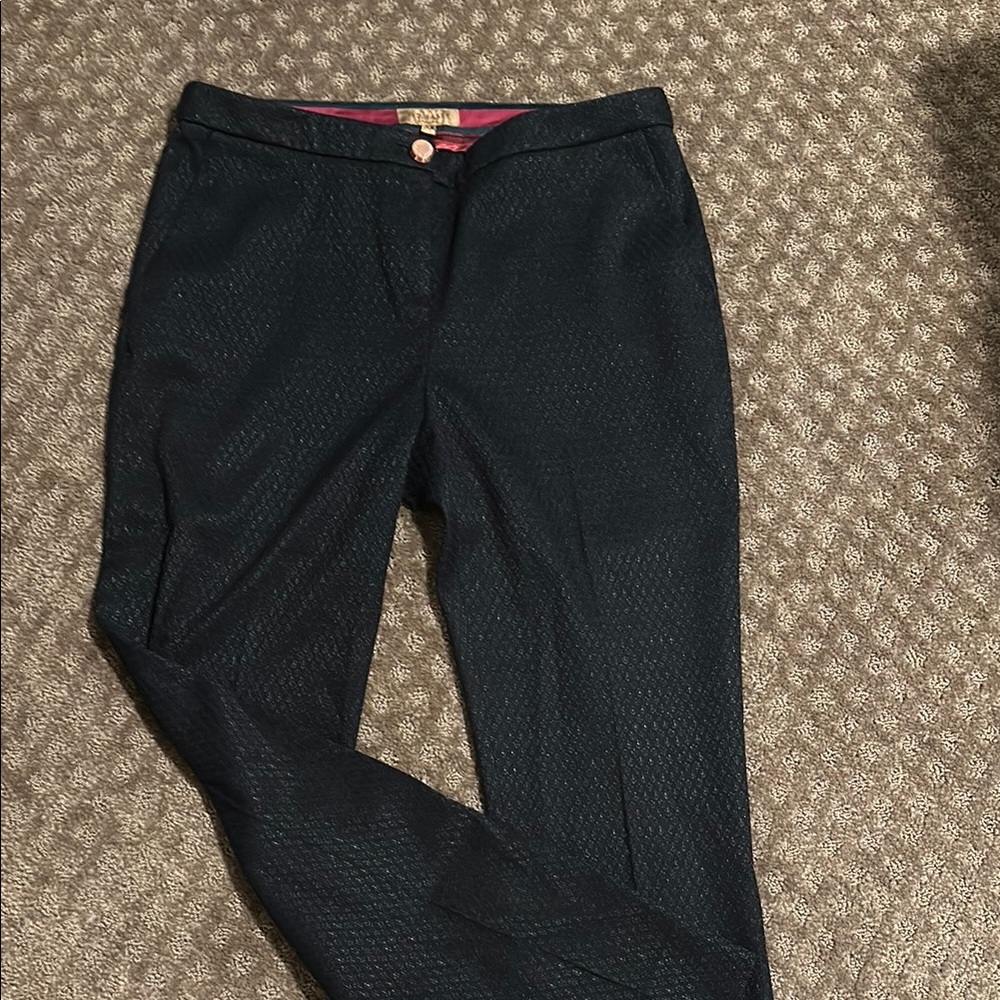 Ted Baker London Blue Ankle Pants with Straight Leg Cut